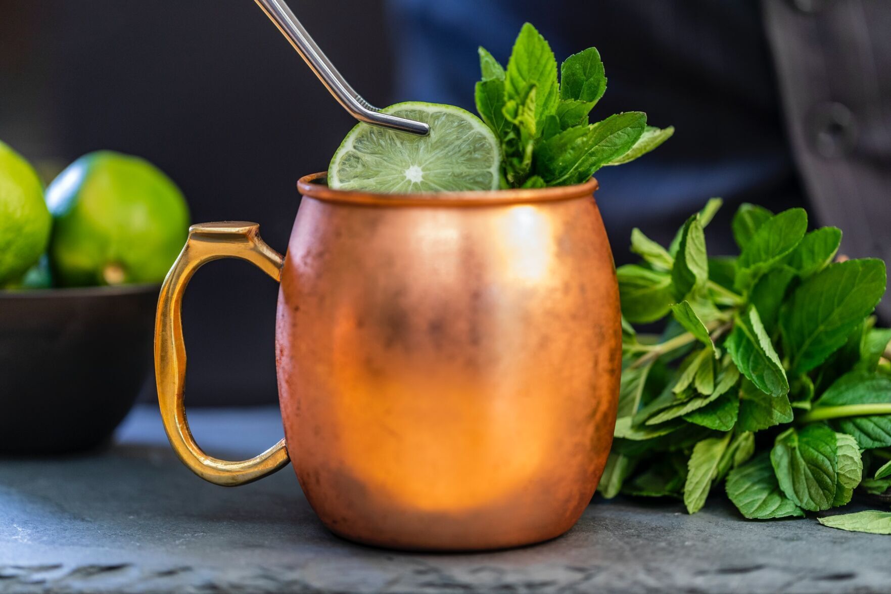 Frozen peach mule